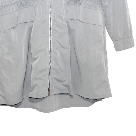 Lululemon Rare Grey Long Windbreaker Jacket Rain Jacket Size 10 - Picture 5 of 15